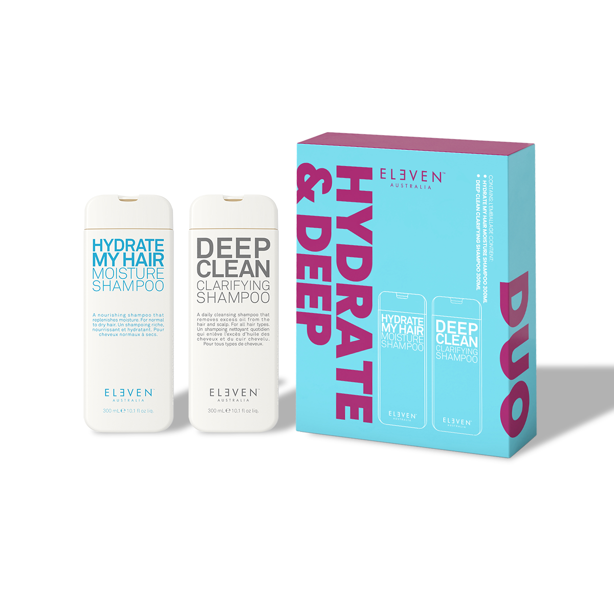 HYDRATERENDE EN DIEPREINIGENDE SHAMPOO DUO